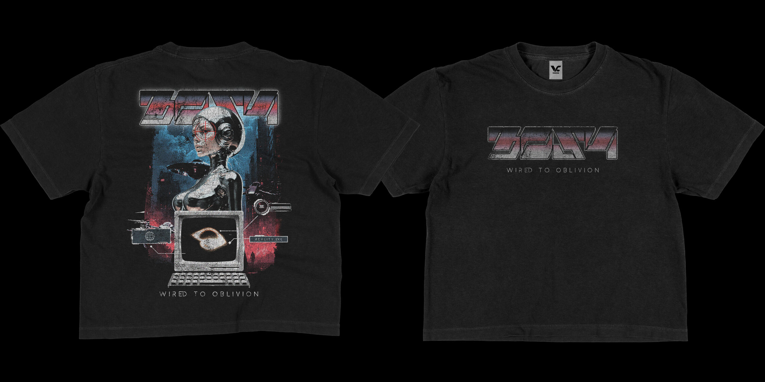 CYBERWAR: Wired to Oblivion t-shirt design